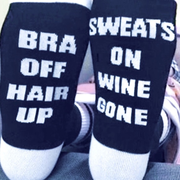 NEW Bra Off Wine Gone Funny Novelty Socks | ONLY 1 LEFT - Picture 2 of 5
